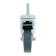 Furniture wheel, d = 75 mm, with a foot, with a latch, gray 2371581