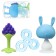 A set of silicone teeters "My Bunny", with a rattle, 3 pcs, in the case, Kroshka I