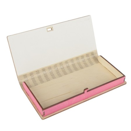 Wooden envelope "Happy Birthday!" gold, flowers, 17 x 8.5 x 2 cm-1