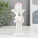 Polystone souvenir "Snowty angel in a pink wreath on the column" MIX 10.8x4.7x4.7 cm