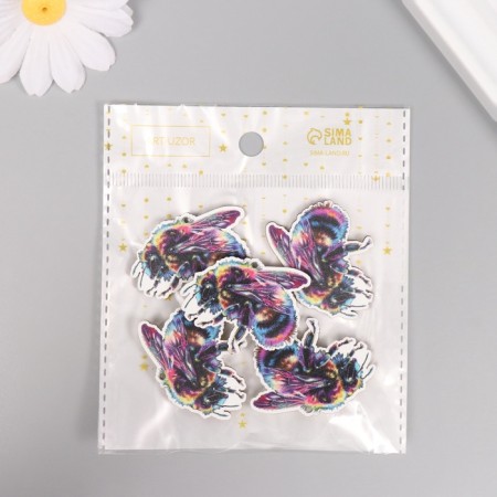 Decor for creativity tree "Color Bees" 3.3x3.9x0.3 cm-3