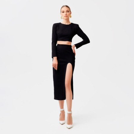 Women's costume (skirt and top) Mist, p.44, black