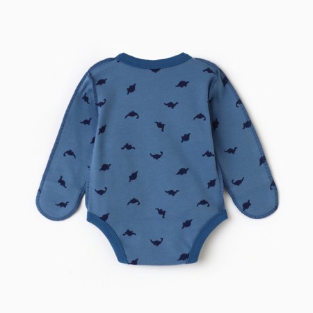 Body-kimono children with a long sleeve "Dino", the color is blue, height 56 ​​cm-4