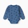 Body-kimono children with a long sleeve "Dino", the color is blue, height 56 ​​cm