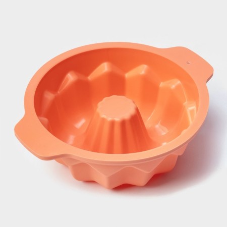 Baking uniform “German Cupcake”, silicone, 16 × 13.3 cm, with handles, orange color-2