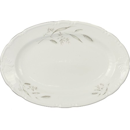 Oval Constance dish, decor "Silver ears, platinum laying", 39 cm
