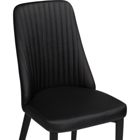 Stool on a metal frame hairdryer r metal/eco -leather, black/black 46x56x91 cm-4