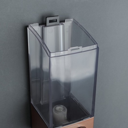 Dispenser for antiseptic/liquid soap mechanical, 350 ml, plastic, brown color-1