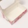 Folding box for marshmallows, with the window "Pink flowers", 25 x 15 x 7 cm