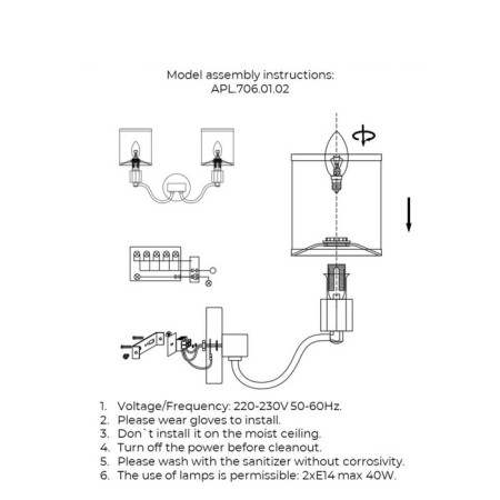 Wall lamp (sconces) Ivet E14 80W-5