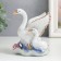 Souvenir Ceramics "Swan with a baby, with roses" 11 cm