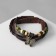 Bracelet Skin "Low Blobo" hippie, brown color, l = 22.5 cm