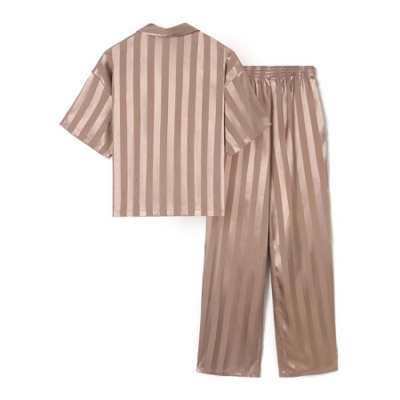 Female set (shirt, trousers) KAFTAN SILK "strip" size 40-42, powder-15