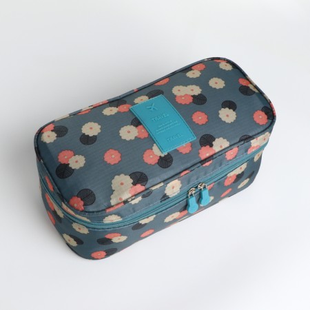 Cosmetic bag with lightning, blue color