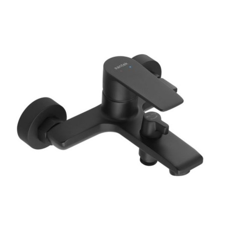 Santek's bath mixer "Arma", short surplus, with accessories, black matte