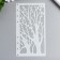 Stencil plastic "Tree with birds" 17x9.8 cm