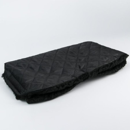 The coupling on the handle of the stroller, quilted, black color-2