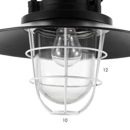 Suspension Bayerlux "House" E27 Black 35x35x35-85cm-7