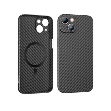 Hoco Case for the IPhone 14 Plus phone, Kevland texture, Magsafe support, black-1