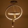 Chandelier "Circles Neo" 2+3LED 140W 3 black modes 60x60x4-85 cm