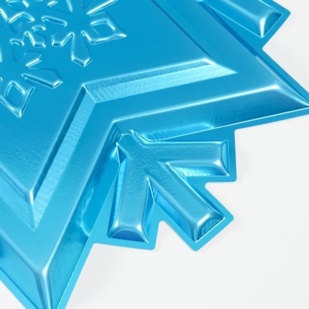 Figure "Snowflake" is a large blue metallic, half, 66.7x63.5 cm-2