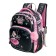 School backpack by Ergon. Spray Across 178 35*26*14 Virgo + Pen, Burner Cher/Rose 24-178-7