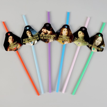 Pipe for cocktails "Art", in a set of 6 pieces-4