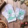 Set of kitchen. Dolyana "tea party in the forest": mittens 20x28 cm, severity 17x17 cm, 35% HL, 65% PE
