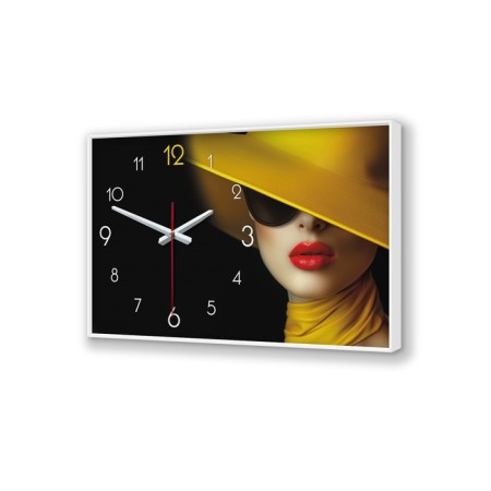 Carting clock is wall-mounted, interior "riddle", 57 x 35 x 4 cm, silent