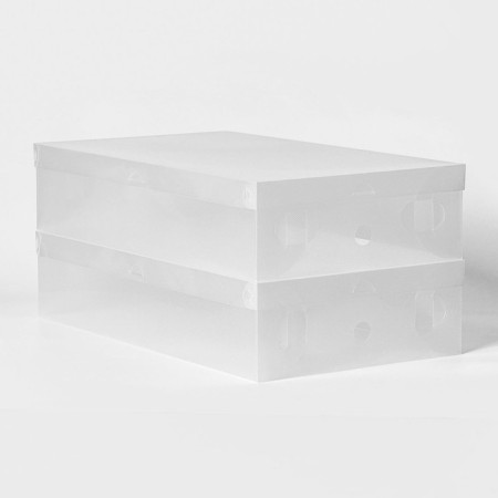 Box for storing boots with a lid Uni Size, 30 × 52 × 12 cm, 2 pcs