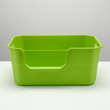 The toilet open with a side entrance with a scoop and a filter, 50 x 35 x 24 cm, green-4