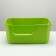 The toilet open with a side entrance with a scoop and a filter, 50 x 35 x 24 cm, green