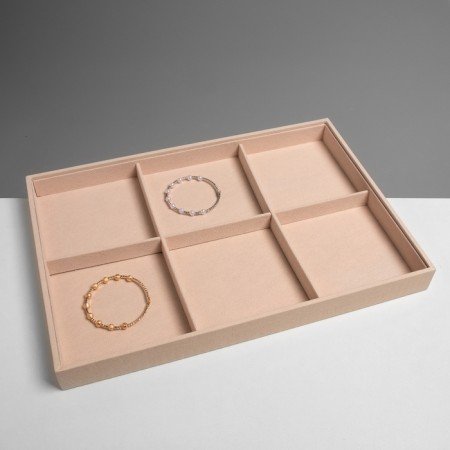Decoration for decorations 6 cells, phlock, 35 × 24 × 3, beige color-1