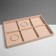 Decoration for decorations 6 cells, phlock, 35 × 24 × 3, beige color