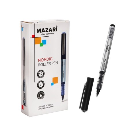 Mazari Nordic-Roller handle, black, 0.5 mm, cardboard packaging
