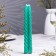 A set of candles of twisted, 2.2x 25 cm, lacquered 2 pieces, green, suspension