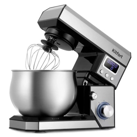 Mixer KitFort KT-3470, Planetarny, 700 W, 4 l, 6 speeds, black-silver