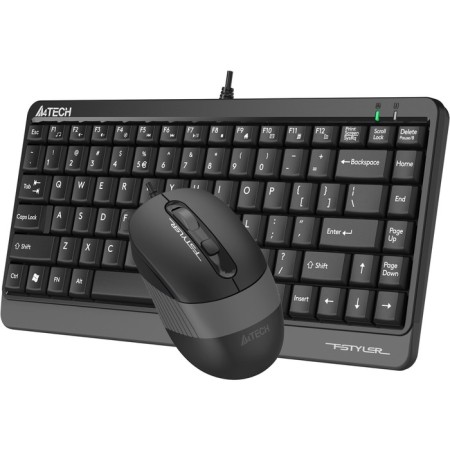Keyboard + Mouse A4Tech FSTYLER F1110 CLAV: Black/Gray Mouse: Black/Gray USB Multimedia (F 10046-2