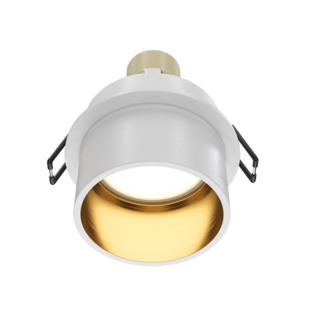 The built-in lamp Technical DL050-01WG, GU10, 1x12 W, 68x68x55 mm, white with gold