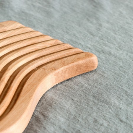 Defense board for feeding and serving ADELICA "Wave", 31 × 15 × 1.8 cm, birch-5