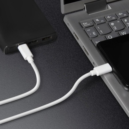 Windigo, MicroUSB - USB, 2 A, charging + data transfer, TPE braid, 1 m, white-1