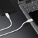 Windigo, MicroUSB - USB, 2 A, charging + data transfer, TPE braid, 1 m, white
