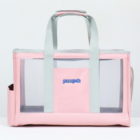 An animal carrier bag with a sliding window, 24 x 25 x 41 cm, pink-1
