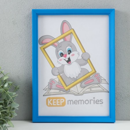 Photo frame plastic 21x30 cm 5 series, blue-1