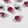 Connector "Circle" 2.4 × 1.5 × 0.7 cm, (set 10 pcs.), The color is bright pink in silver