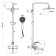 Savol S-600608A shower system, tropical shower, shower set, brass, chrome