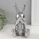 Souvenir Ceramics "Bunny hid the nose" silver 11x12x22 cm