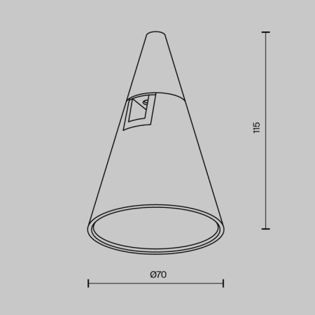 Technical TR146-1-5W3K-B KEILA, 70x70x115 mm, LED, 5W, 290LM, 3000K, Black Color Black-8