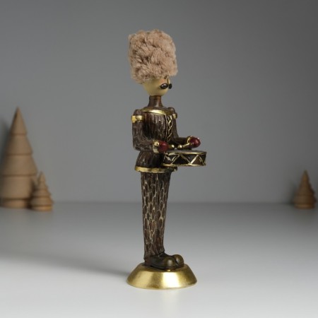 Polystone souvenir "Soldier with a drum" 5x6x19 cm-1