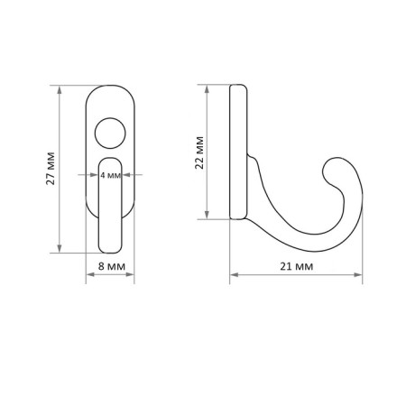 Furniture hook Vintage 001, bronze color-4
